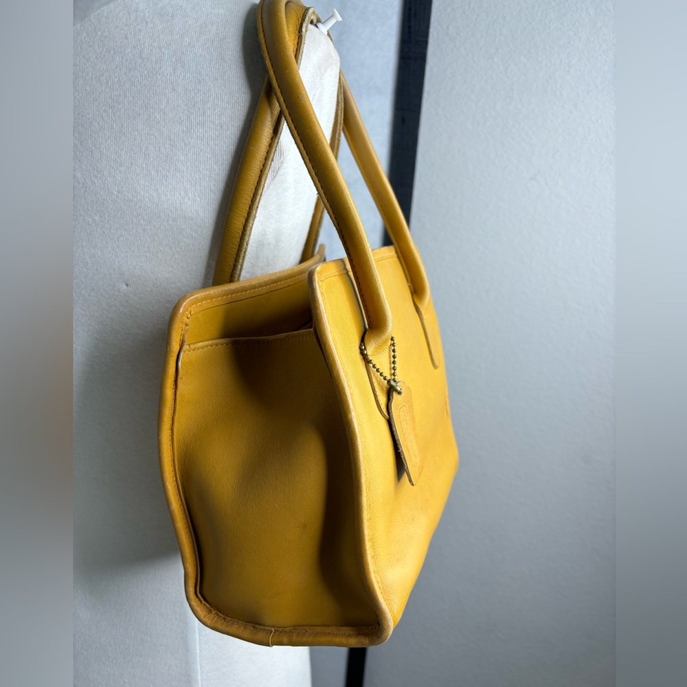 Rare Vintage Coach Retro Dinky Shopping Bag in Golden Yellow - - Picture 14 of 14